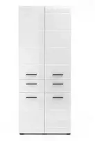 Vonios spintelė Skin, 60 x 31 x 182 cm, baltas blizgesys