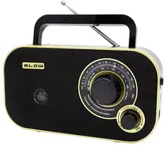 Nešiojamasis analoginis AM/FM radijas BLOW RA12 juodos ir auksinės spalvos