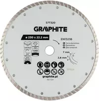 Graphite Turbo pjovimo deimantinis diskas, 230 x 22,22 mm, sausam pjovimui