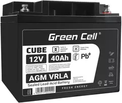 Green Cell Žalias Cell Žalias Cell CUBE AGM IP54 12V 40Ah VRLA Baterija Gel gilaus ciklo motoroleris vejapjovė valtis barža vejapjovė traktorius žvejybos laivas