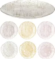 Mondex Stiklinė lėkštė, 21 cm skersmens, 6 rūšių