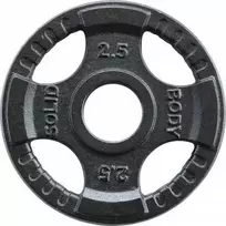 Olimpiniai svarmenys BODY-SOLID 4 Grip Iron (1,25-25 kg) (Svoris: 2.5kg)
