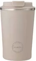 CREAM AYA&IDA Nerūdijančio plieno kelioninis puodelis 'Kreminis rusvai gelsvas' - 380 ml