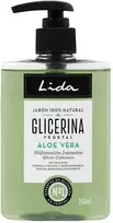 Lida Jabón 100 Natural Manos Glicerina y Aloe Vera, 250 ml
