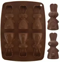 Orion Silikoninė kepimo forma kiškiams 22x18 cm ruda