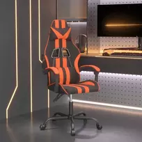 Žaidimų kėdė, juodos ir oranžinės spalvos, dirbtinė oda