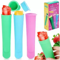 Excellent Houseware Plastikiniai ledų formeliai 100 ml, 3 vnt. - naminių ledų gaminimui
