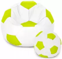 Sėdmaišis su pufu Ball XXXXL, baltas/žalias