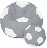 Sėdmaišis su pufu Ball XXXXL, pilkas/baltas