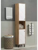 Trendteam Aukšta vonios spintelė Touch, 36 x 29 x 191 cm, ąžuolas / balta