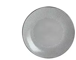 Domoletti PLATE PAD PRINT MET RIM BROWN 27CM