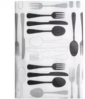 Staltiesė Splendid FORK, balta/juoda, 150 x 180 cm