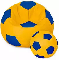 Sėdmaišis su pufu Ball XXXXL, geltonas/mėlynas