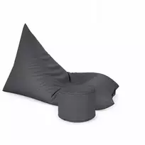 Sėdmaišis su pufu Sako XL Oxford, pilkas