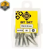 Grąžtas Forte Tools „Forte“ atsuktuvų antgaliai PH2x25mm, 10 vnt.