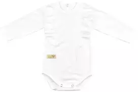BABY 01377 Smėlinukas kūdikiams ilgomis rankovėmis Frill Ecru 56/62