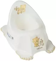 TEGA PO-046-118 Neslystantis puodukas su muzikine dėžute TEDDY BEAR baltas perlas