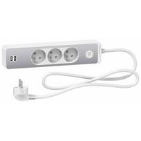 Maitinimo juosta Schneider Electric Odace su apsauga nuo viršįtampių 3 lizdai 1.5 m Silver (ST933U1WA) | ST933U1WA | 3606489493813
