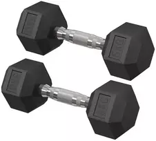 SONGMICS hanteliai, 2 vnt. rinkinys, iš viso 10 kg, tamsiai juodos spalvos