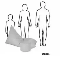 Sėdmaišis-gultas su pufu Sako XL Oxford, šviesiai rožinis