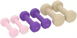 HOMCOM Hantelių rinkinys 6 vienetų su lagaminu, svoriai 0,5kg, 1kg, 1,5kg reguliuojami namams, sporto salei