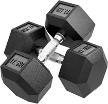 HOMCOM Hantelis, 35 kg Hantelis, Svoris, Neslystantis rankena, Juoda + Sidabrinė