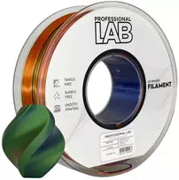 3D Plastikas – Filamentas PLA Silk Tri Color oranžinis mėlynas žalias | 1.75 mm, 1kg | Professional LAB
