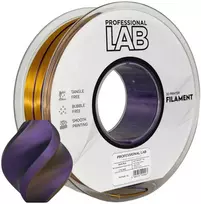 3D Plastikas – Filamentas PLA Silk Tri Color juodas auksinis violetinis | 1.75 mm, 1kg | Professional LAB