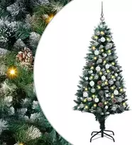 Dirbtinė Kalėdų eglutė Žalia 180 cm PVC ir Plienas ir Plastikas