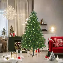 Kalėdų eglutė su 300 LED s stovu Žalia 180 cm PE