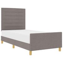 vidaXL Lovos rėmas su galvūgalio Taupe 90 x 200 cm audinys