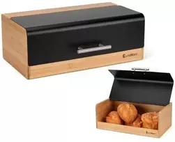 Elitehoff Bambukinis duonos indas, 9 kubeliai, juodas