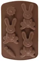 Silikoninė forma sausainių, praline, zuikio, kiškio, Velykų kepimui