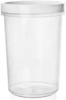 Virtuvinis maisto indas su silikoniniu sandarikliu, apvalus, užsukamas, sriubai, 1,6 l