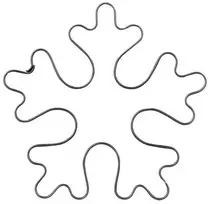 Plieninė konditerijos pjaustyklė / imbierinių sausainių formelė snaigė 6 cm