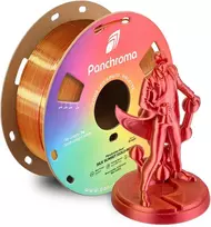 Polymaker Panchroma PLA DUAL SILK plastikas - Sunset Gold-Raudona