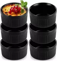 Keramikinės juodos kepimo formelės Vilde 260 ml, 6 vnt.