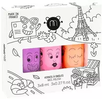 Nailmatic Vaikiškas Paryžiaus neoninis nagų lakų rinkinys 3x8ml