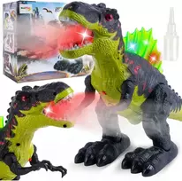 Malplay Interaktyvus T-rex dinozauras šviečia, riaumoja, vaikšto, kvėpuoja garais