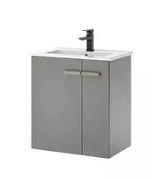 Praustuvo spintelė + praustuvė Solid, 70 cm, antracitas