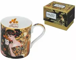 Carmani puodelis 350ml ,G.Klimt,Moteris su kate