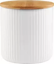 Keraminis maisto laikymo indelis AMBITION CURLY, su bambukiniu dangt., baltos sp., 0.6 L