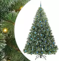 Dirbtinė Kalėdų eglutė su 300 LED Žalia 240 cm PE ir PVC