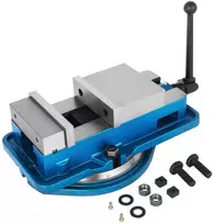 Sunkių apkrovų frezavimo spaustuvas 80mm su 360° pasukamu pagrindu, tikslus CNC spaustuvas, staliaus spaustuvas