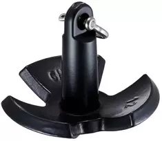 Upės inkaras valtims, 5.4kg ketaus inkaras, juodas vinilu dengtas inkaras, valties inkaras upėms ir ežerams, grybo formos inkaras, valties inkaras baidarėms