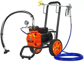 Beoris dažų purkštuvas su vežimėliu, 1100W, 2.0L/min, dažymo įranga, elektrinis membraninis purkštuvas, dažų purškimo sistema
