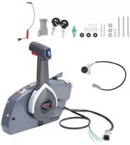 Valties variklio distancinis valdymas Evinrude Johnson, šoninis, su apdailos jungikliu, variklio valdymo dėžė, priekabos varikliui