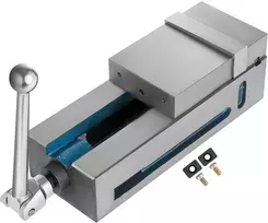 Stalo spaustuvai, didelio tikslumo, 100 mm, CNC, fiksuoti žandikauliai, frezavimo spaustuvai, metalo apdirbimo spaustuvai