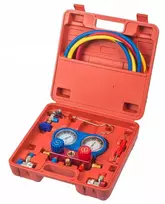 Oro kondicionavimo pildymo rinkinys, automobilių AC diagnostikos įrankis, šaldymo slėgio matuoklių rinkinys, AC kolektoriaus matuoklių rinkinys, ŠVOK aptarnavimo rinkinys