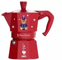 Bialetti Moka Express 3tz (150 ml) Joyful Christmas raudona